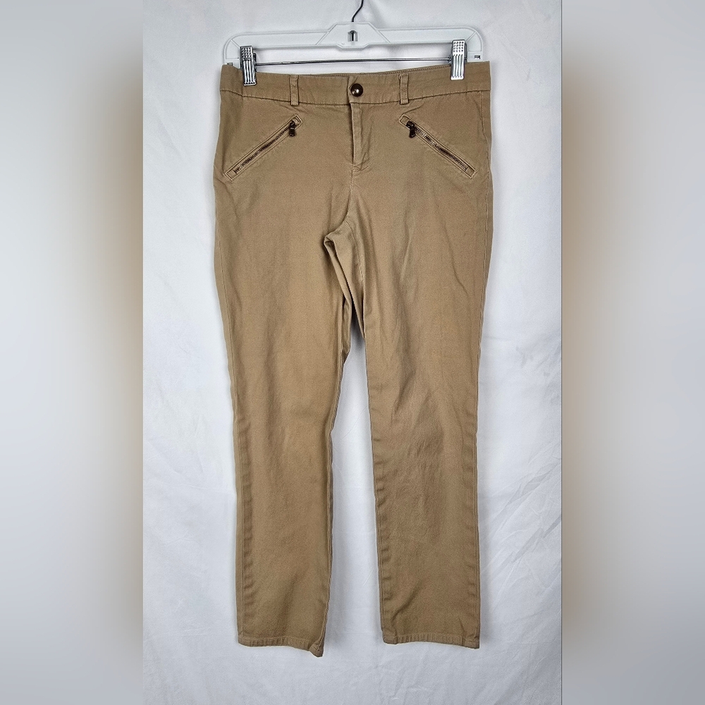 Lauren Ralph Lauren Petite Beige Zip Pockets Minimalist Pants sz 2P